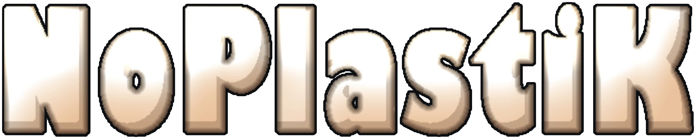 NoPlastiK Logo Beige